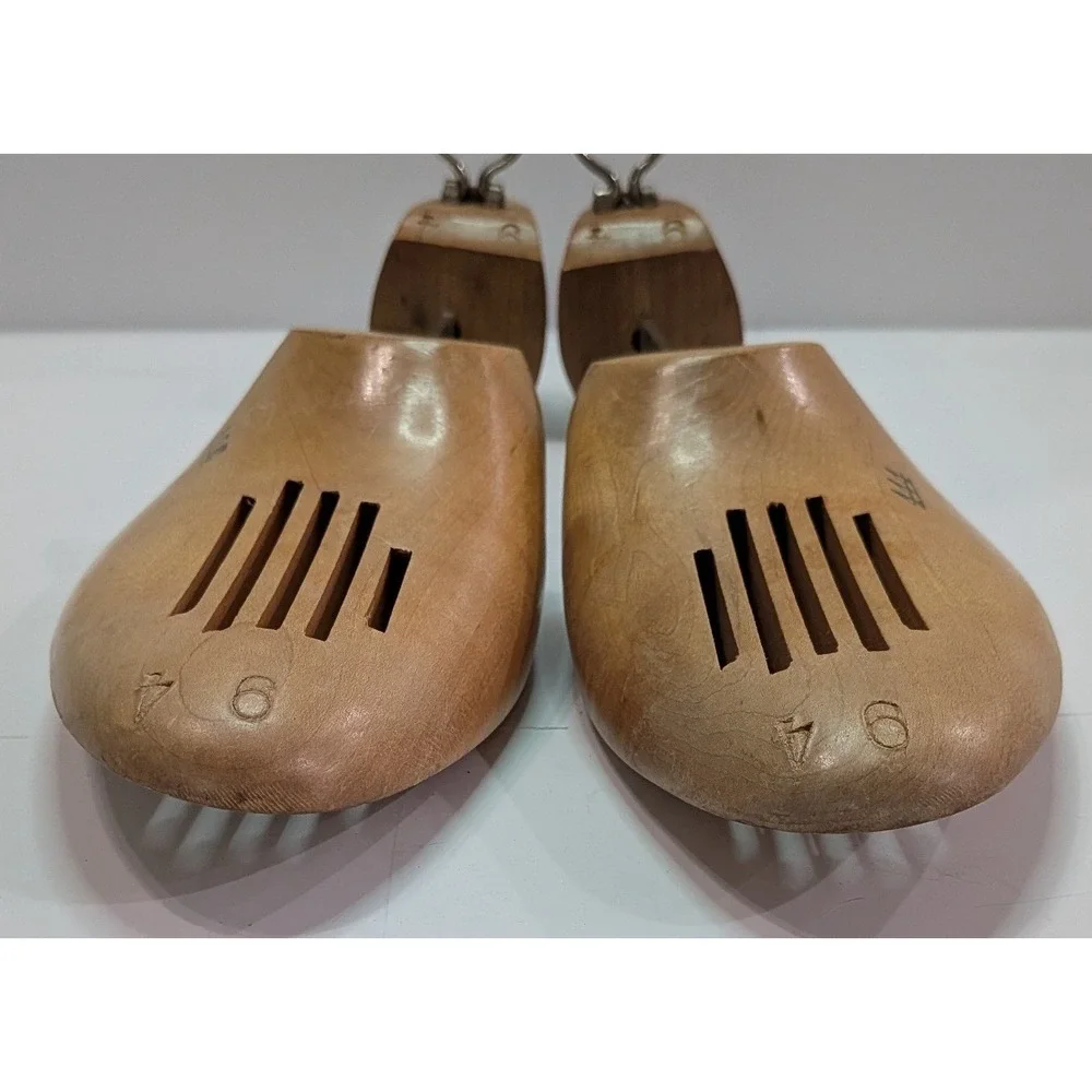 Rochester Shoe Tree Co Shoe Trees Mens 9 Natural Wood Good Vintage Detroit 444